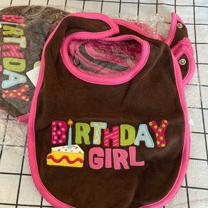 Birthday girl party bib